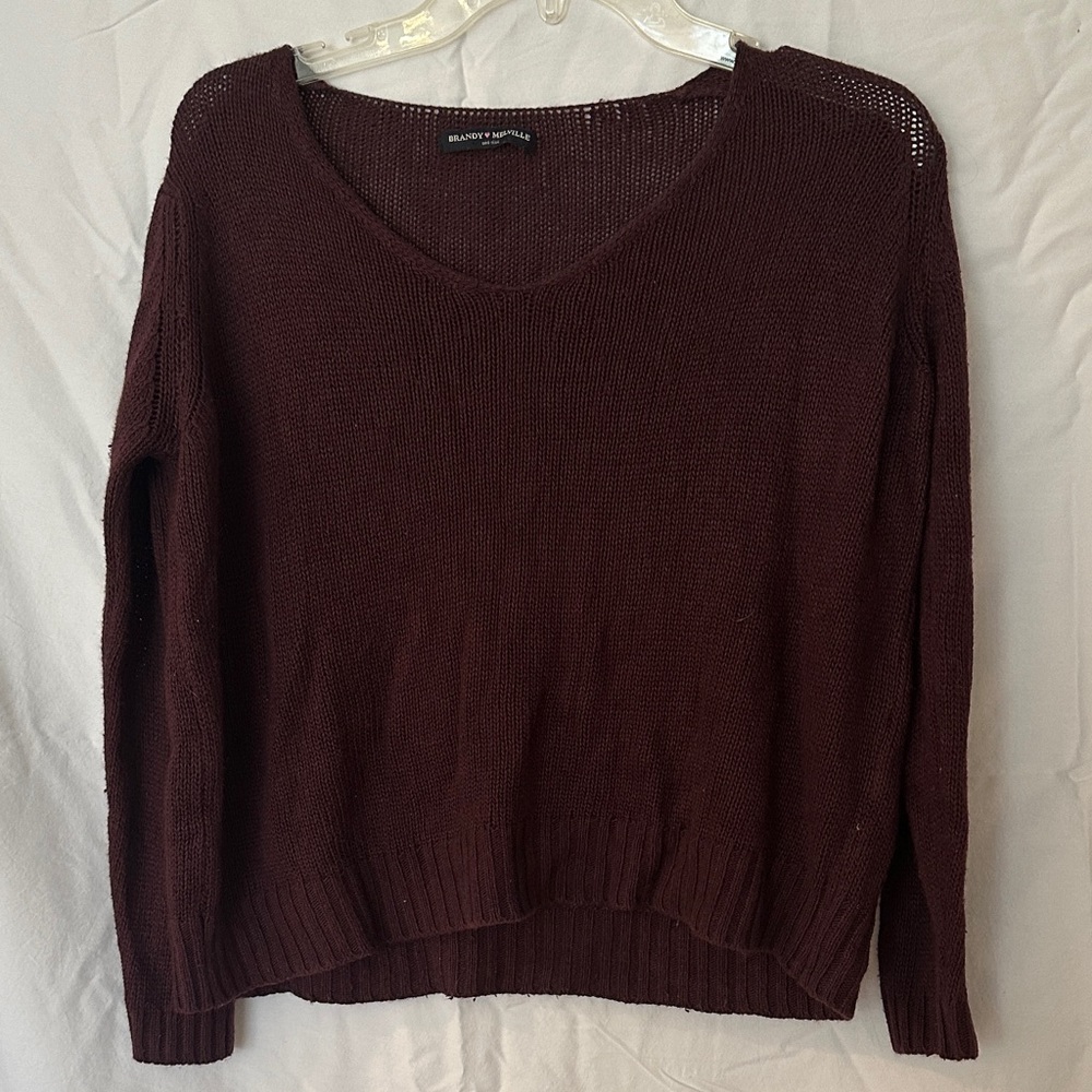 Brandy Melville Burgundy Sweater